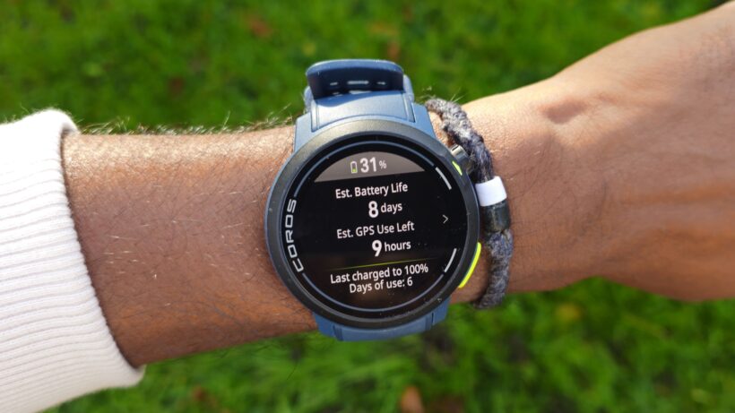 Coros Pace 3 battery life real world testing