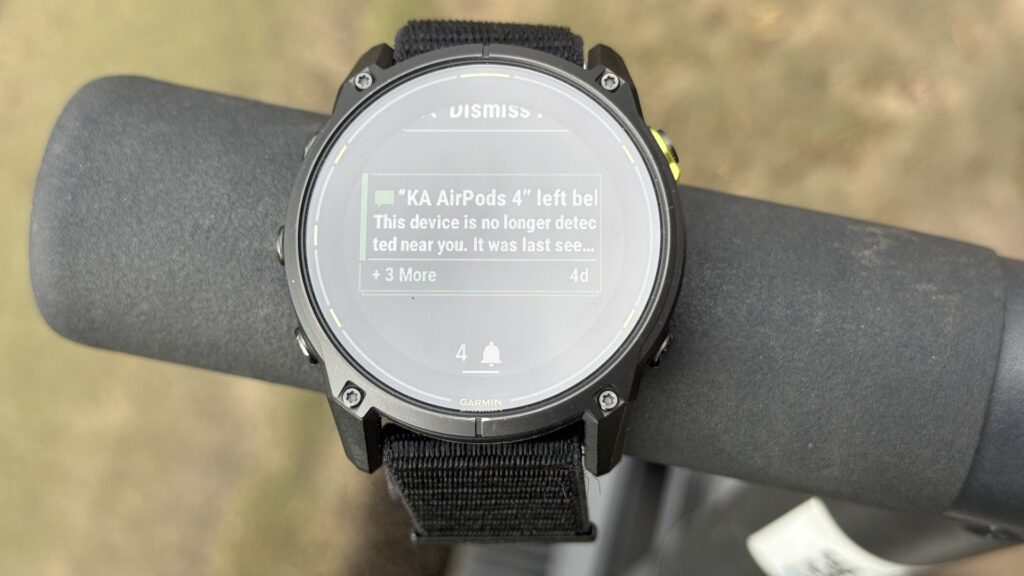 Garmin Enduro 3 notification
