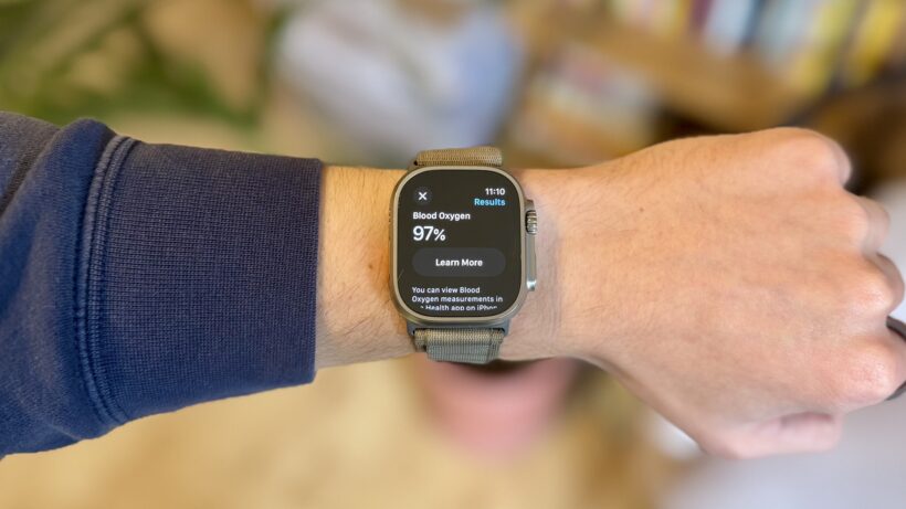 Apple Watch Ultra 2 blood oxygen result